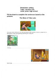 English Worksheet: writing worksheet