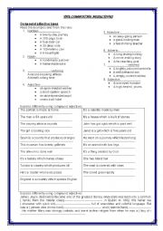 English Worksheet: compound adjectives 