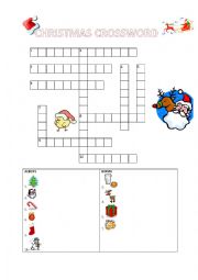 English Worksheet: Christmas Crossword