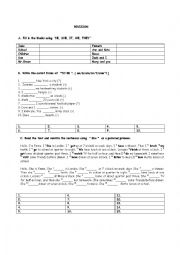 English Worksheet: revision for 10th classes