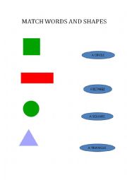 English Worksheet: Words and Shapes