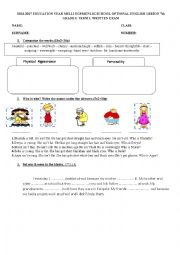English Worksheet: 7th grade worksheet