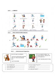 English Worksheet: Can / Cant