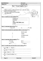 1MS test 2 Second Generation