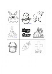 English Worksheet: easter bingo