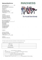 English Worksheet: It Must Be Love Madness. Song + Modals of Deduction Exercise