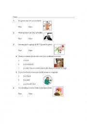English Worksheet: flu facts worksheet