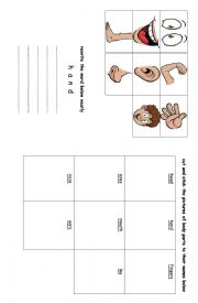 English Worksheet: body parts