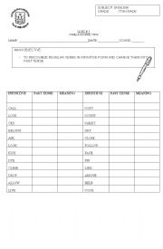 REGULAR VERBS