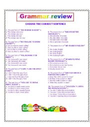 English Worksheet: Grammar Review