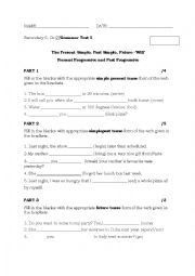 English Worksheet: Grammar Test 5