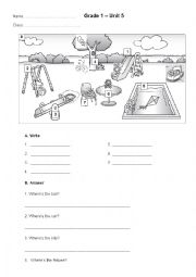 English Worksheet: Preposition -in, on, under