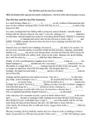 English Worksheet: The Old Man and the Sea Cloze Activity