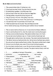 English Worksheet: Be or Have