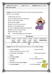 English Worksheet: Diagnostic Test for 9th formers