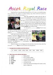 English Worksheet: ASCOT ROYAL RACE - CLOTHES & FASHION