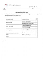 English Worksheet: Check list for project