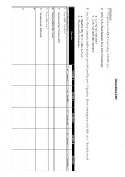 English Worksheet: Survey about food