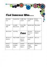 Find someone who..