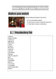 English Worksheet: How I met your mother The best prom ever