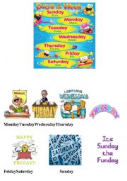 English Worksheet: days of the week