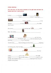 English Worksheet: story writing