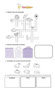 English Worksheet: FOOD