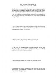 English Worksheet: Runway Bride