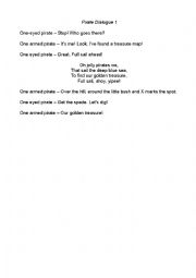 English Worksheet: Pirate dialogue