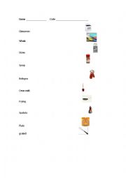 English Worksheet: Words for Cooking Cinnamon Toast