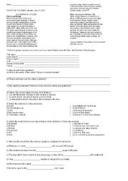 English Worksheet: SPORTS OF THE WEEK 
