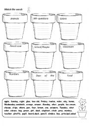 English Worksheet: Words-Words-Words /Categories -2