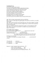English Worksheet: conditional forms