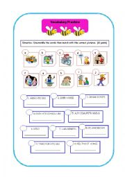 English Worksheet: routines