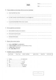 English Worksheet: Present Simple