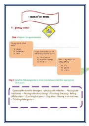 English Worksheet: SAFETY AT HOME PART 1