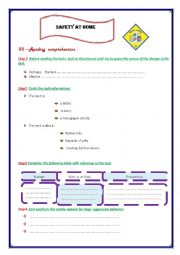 English Worksheet: SAFETY AT HOME PART 2