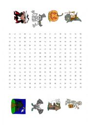 English Worksheet: Halloween wordsearch