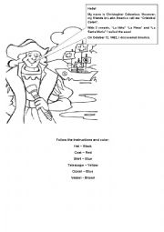 English Worksheet: Columbus day