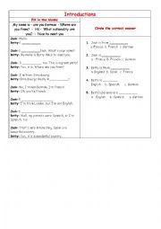 English Worksheet: Introduction