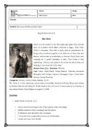 English Worksheet: The Giver