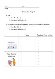 English Worksheet: Dream Job