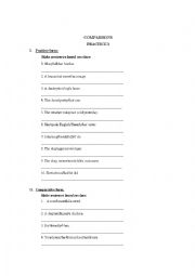 English Worksheet: comparison 2