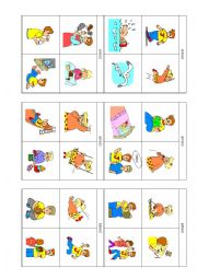 English Worksheet: bingo actions