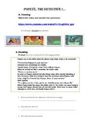 English Worksheet: Teaching the Past Continuous through stories
