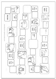 English Worksheet: describing farm animals board game