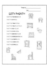 English Worksheet: Houses furniture