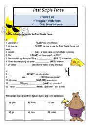 English Worksheet: Past Simple Tense worksheet