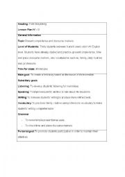 English Worksheet: lesson plan