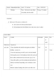 English Worksheet: Code of conduct 